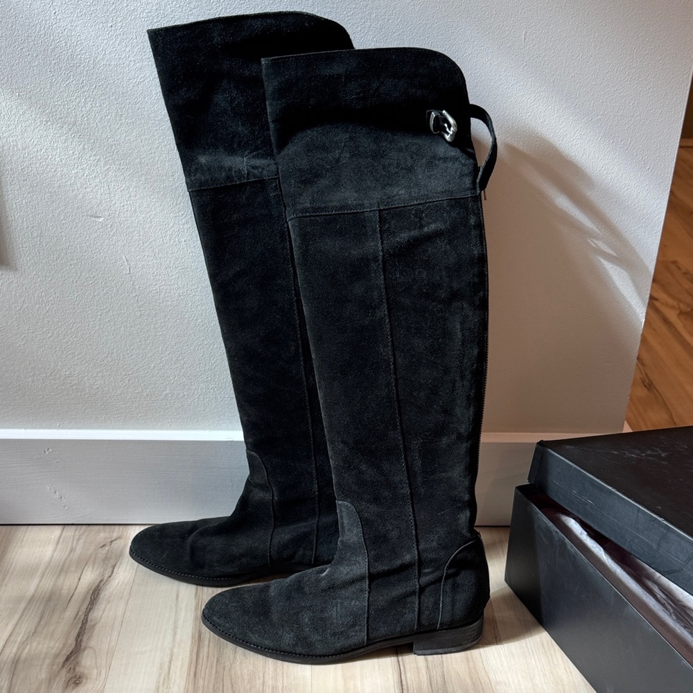 Charles David Black Suede Over-the-Knee Boots size 6.5